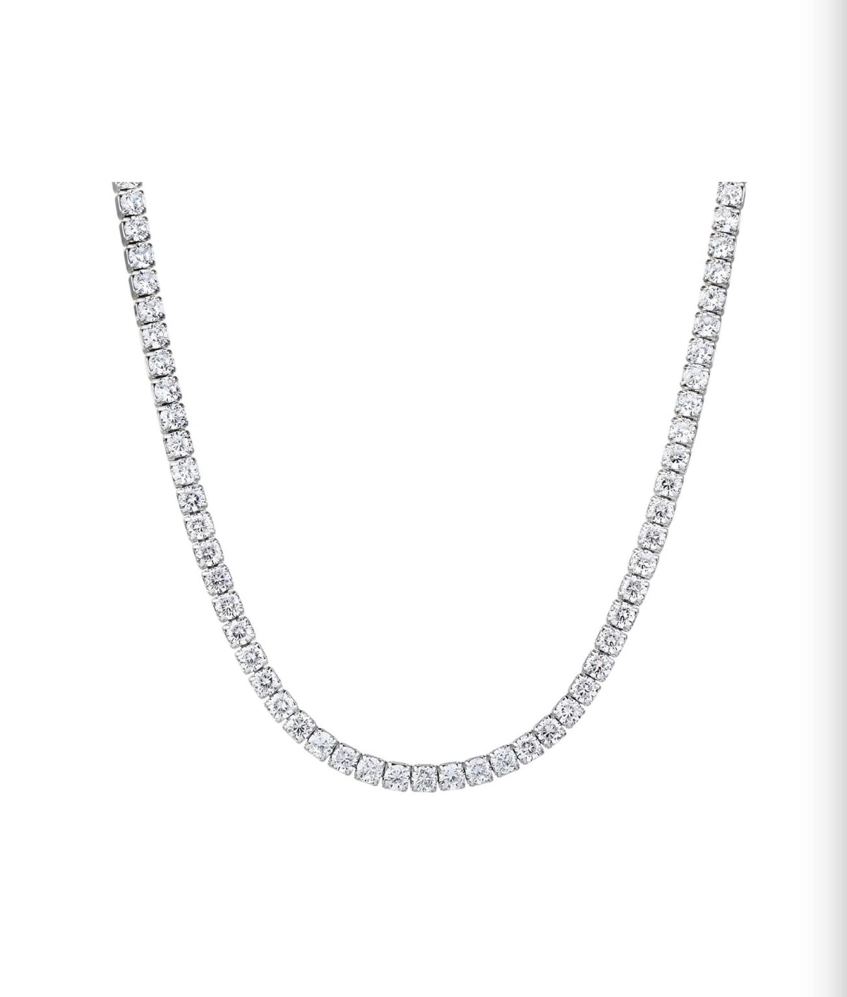 Collar tenis Plata .925 con baño de Rodio con Zirconias